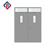 EN1634 factory direct supply used commercial 60 Minute fire risistant steel Doors With Vision Panel